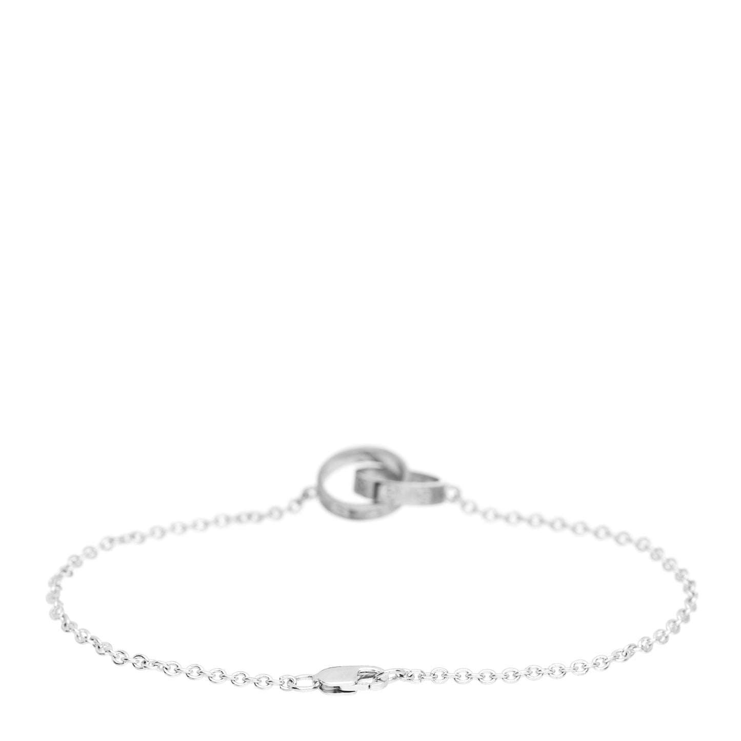 18K White Gold Interlocking LOVE Bracelet