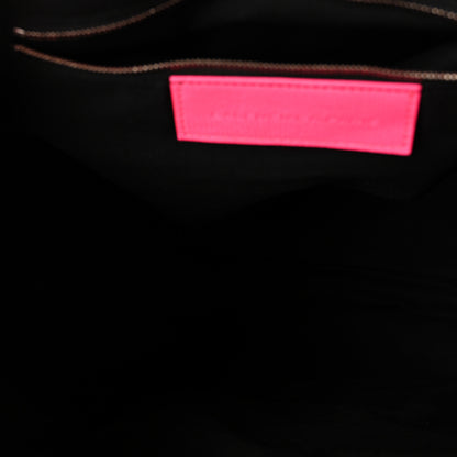 Balenciaga Calfskin Lizard Embossed Silver Hardware Work Rose Fluo 6 of 11