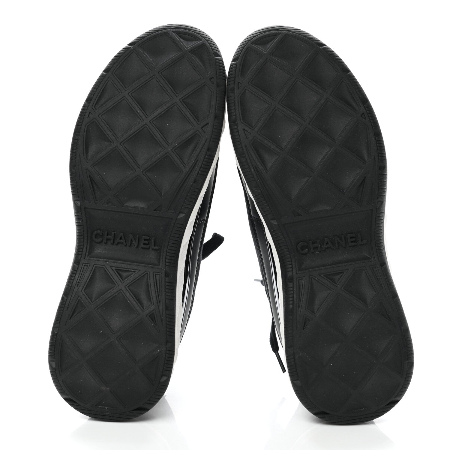 Chanel Velvet Calfskin Mixed Fibers CC Sneakers 37 Black 5 of 9