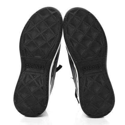Chanel Velvet Calfskin Mixed Fibers CC Sneakers 37 Black 5 of 9