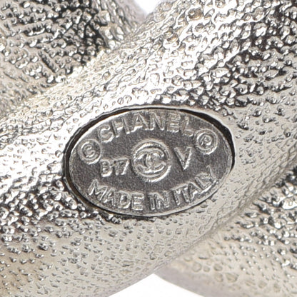 Chanel Baguette Crystal CC Brooch Silver 4 of 5
