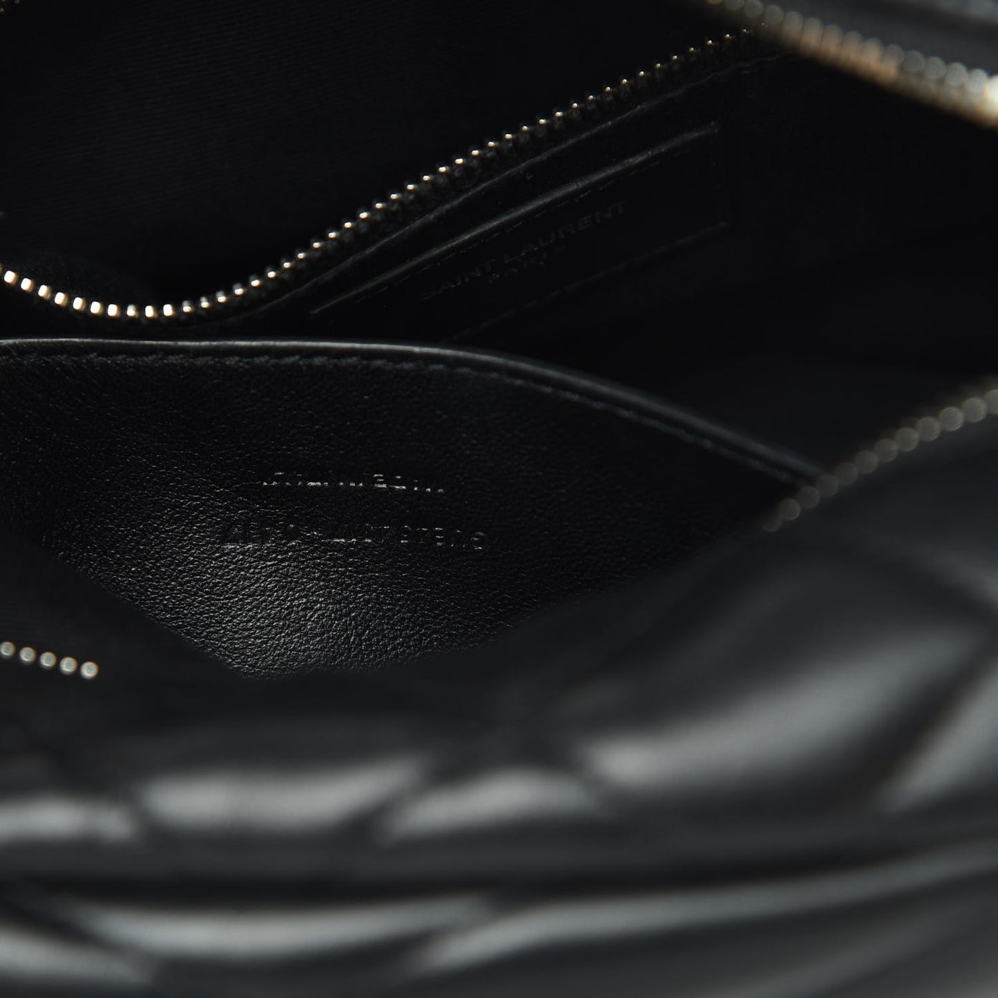 Calfskin Y Quilted Monogram Small Loulou Bowling Bag Black