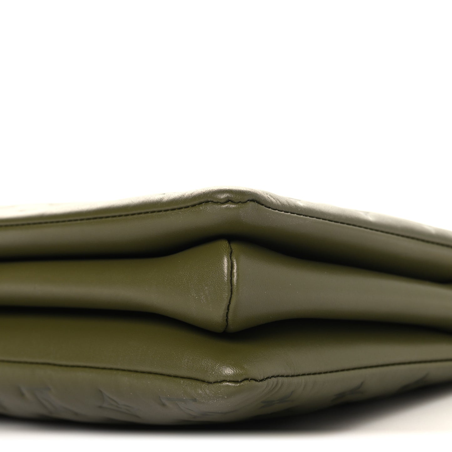 Lambskin Embossed Monogram Coussin MM Khaki