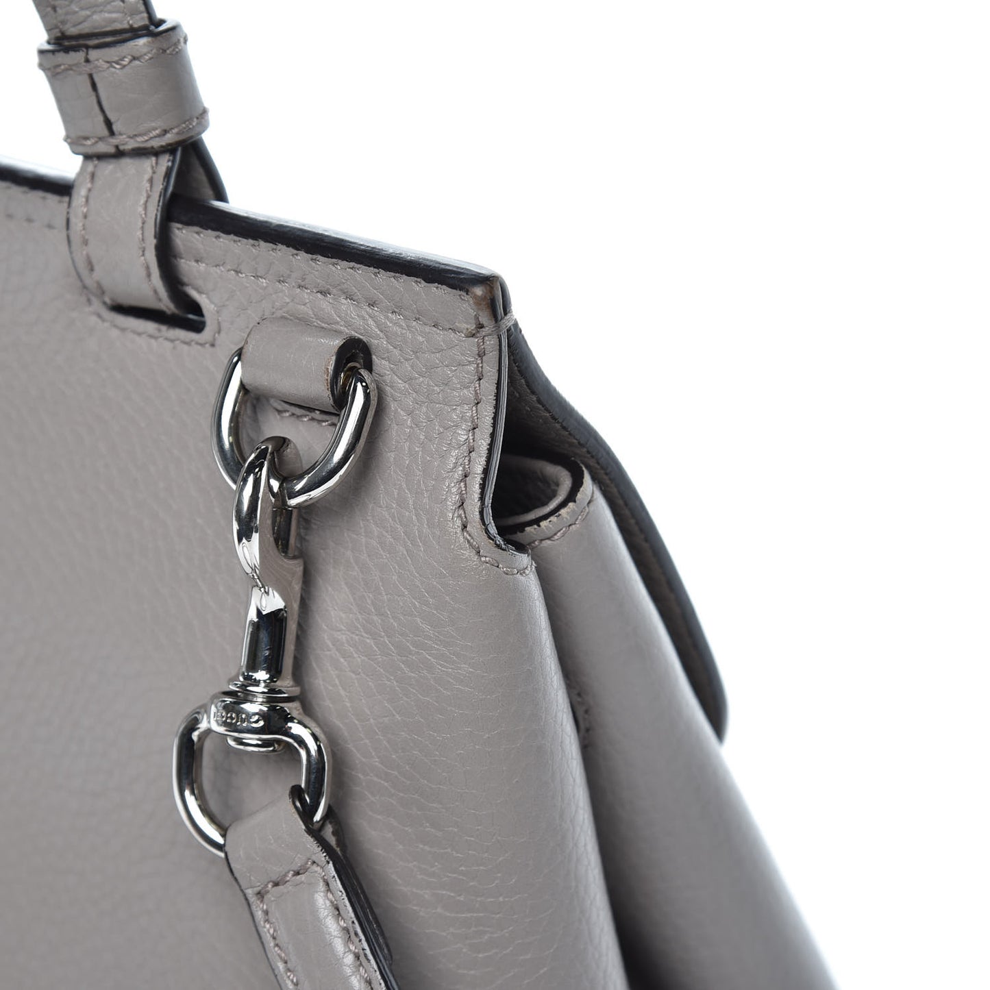 Cellarius Calfskin Small Bamboo Daily Top Handle Bag Storm Grey