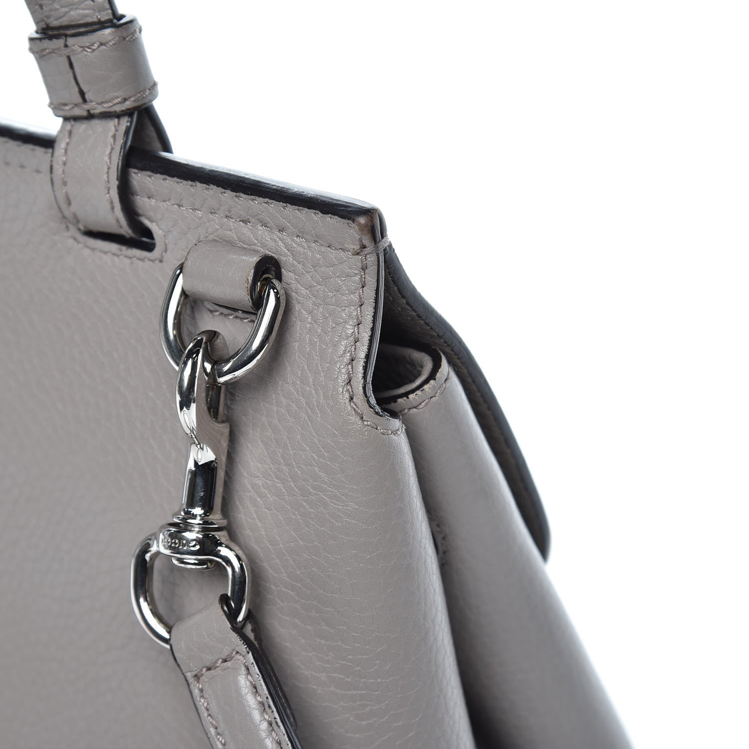 Gucci Cellarius Calfskin Small Bamboo Daily Top Handle Bag Storm Grey 13 of 13