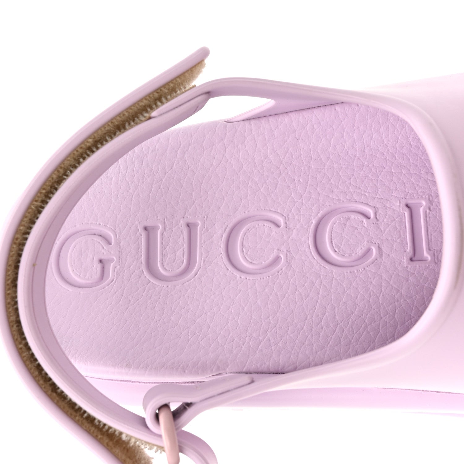Gucci Soft Rubber Horsebit Touch Womens Strapped Sandals 36 Talc Pink 8 of 10