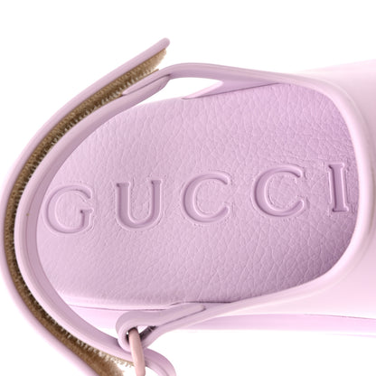 Gucci Soft Rubber Horsebit Touch Womens Strapped Sandals 36 Talc Pink 8 of 10