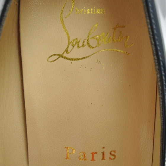 Christian Louboutin Patent Lady Peep 150 Pumps 38 Peacock Blue 1 of 1