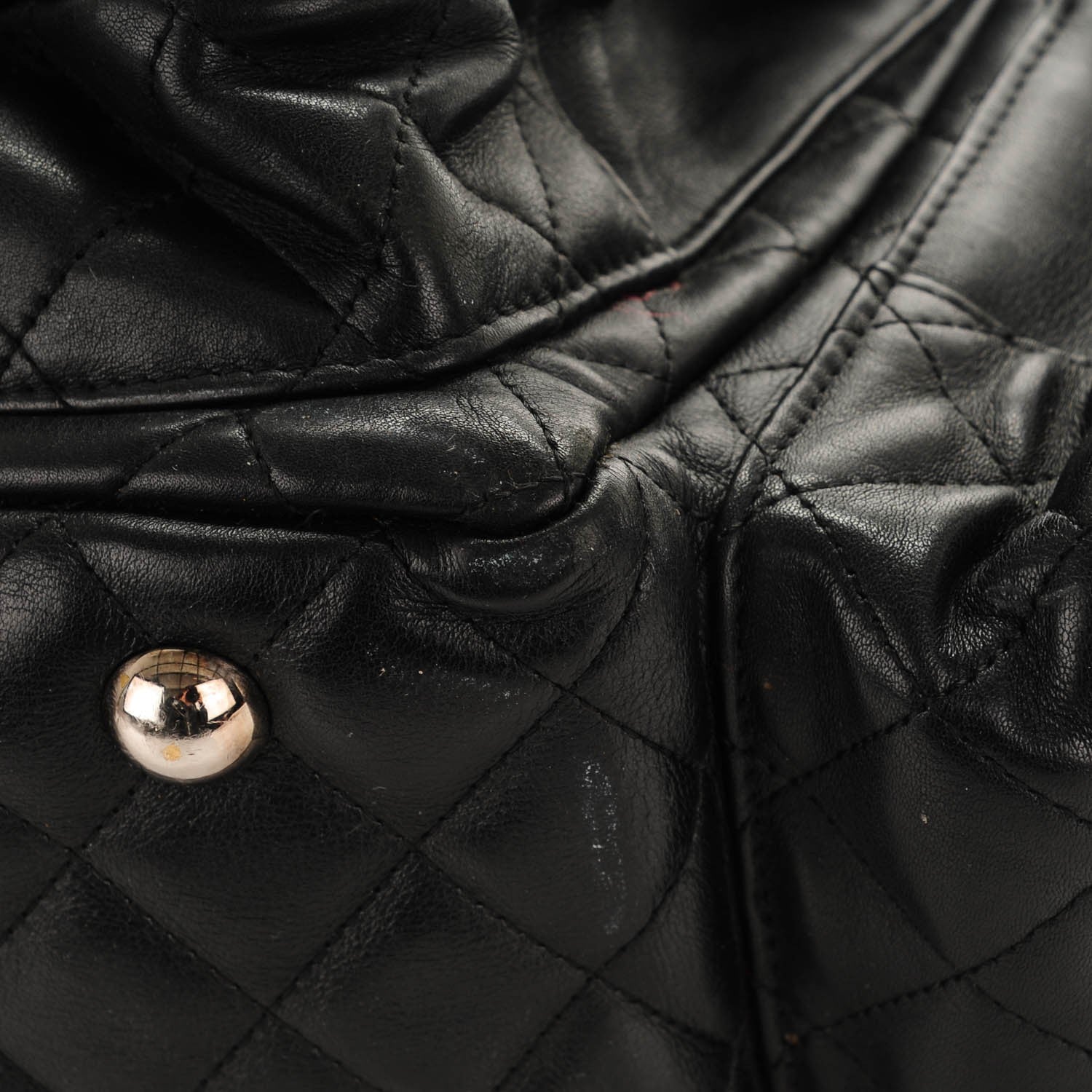 Chanel Calfskin Quilted Large Cambon Multipocket Reporter Black White 10 of 10