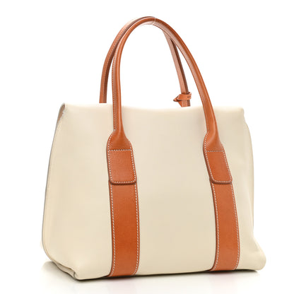 Salvatore Ferragamo Calfskin Small Sookie Satchel White Tan 4 of 13