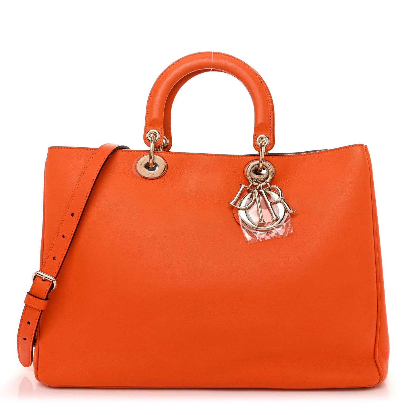 Smooth Calfskin Large Diorissimo Tote Orange