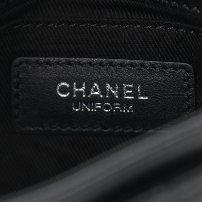Chanel Calfskin Quilted CC Uniform Flap Belt Bag Black 6 of 11
