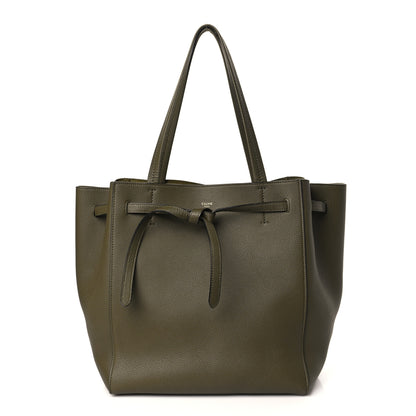 Celine Soft Grained Calfskin Small Belt Cabas Phantom Army Green 1 of 9