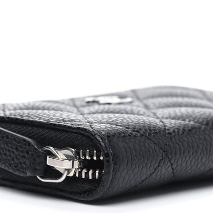 Chanel Caviar Quilted Zip Coin Purse Black 6 of 10