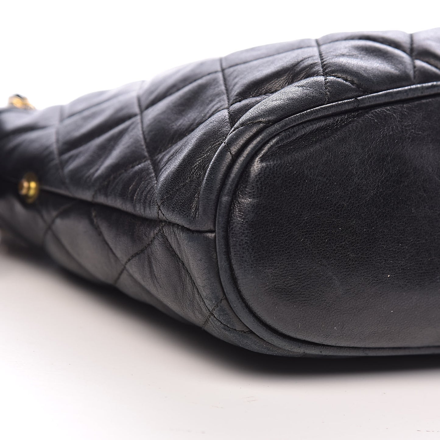 Lambskin Quilted Shoulder Bag Black