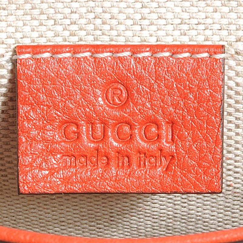 Gucci Pebbled Calfskin Small Soho Flap Crossbody Sun Orange 6 of 7