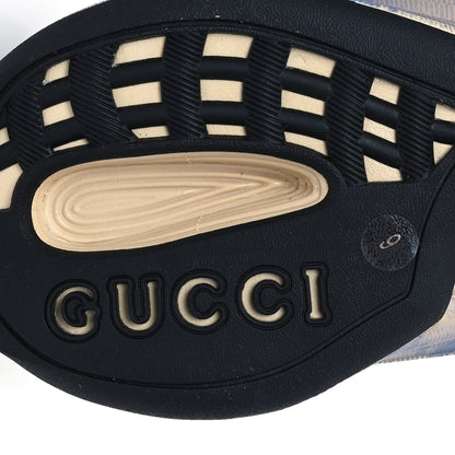 Gucci Ultralight Plume Calfskin Monogram Printed Mens Gucci Run Sneakers 9 Beige Blue 7 of 11