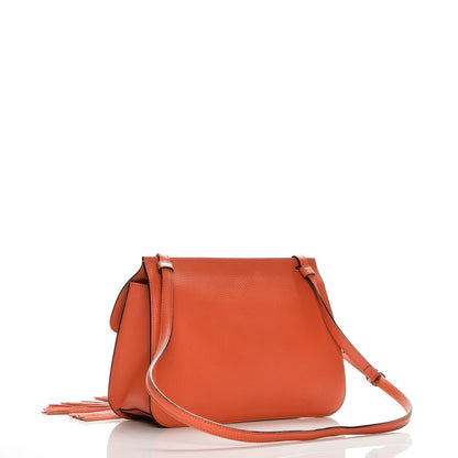 Gucci Cellarius Calfskin Medium Bamboo Daily Flap Shoulder Bag New Dark Orange 3 of 6