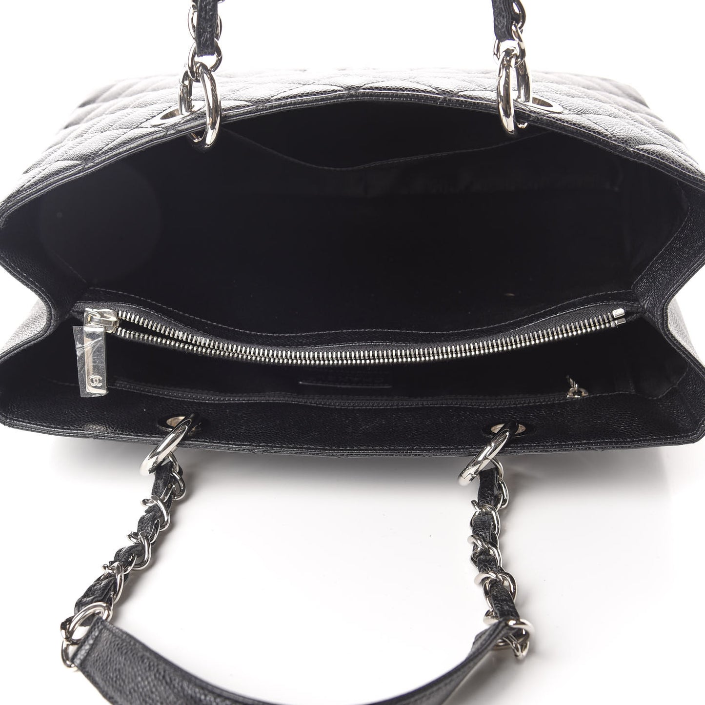Caviar Quilted Grand Shopping Tote GST Black
