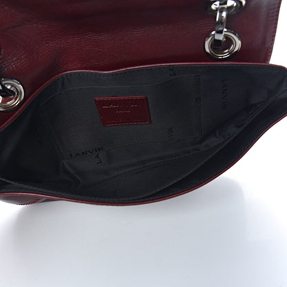 Lanvin Calfskin Flap Shoulder Bag Burgundy 5 of 9