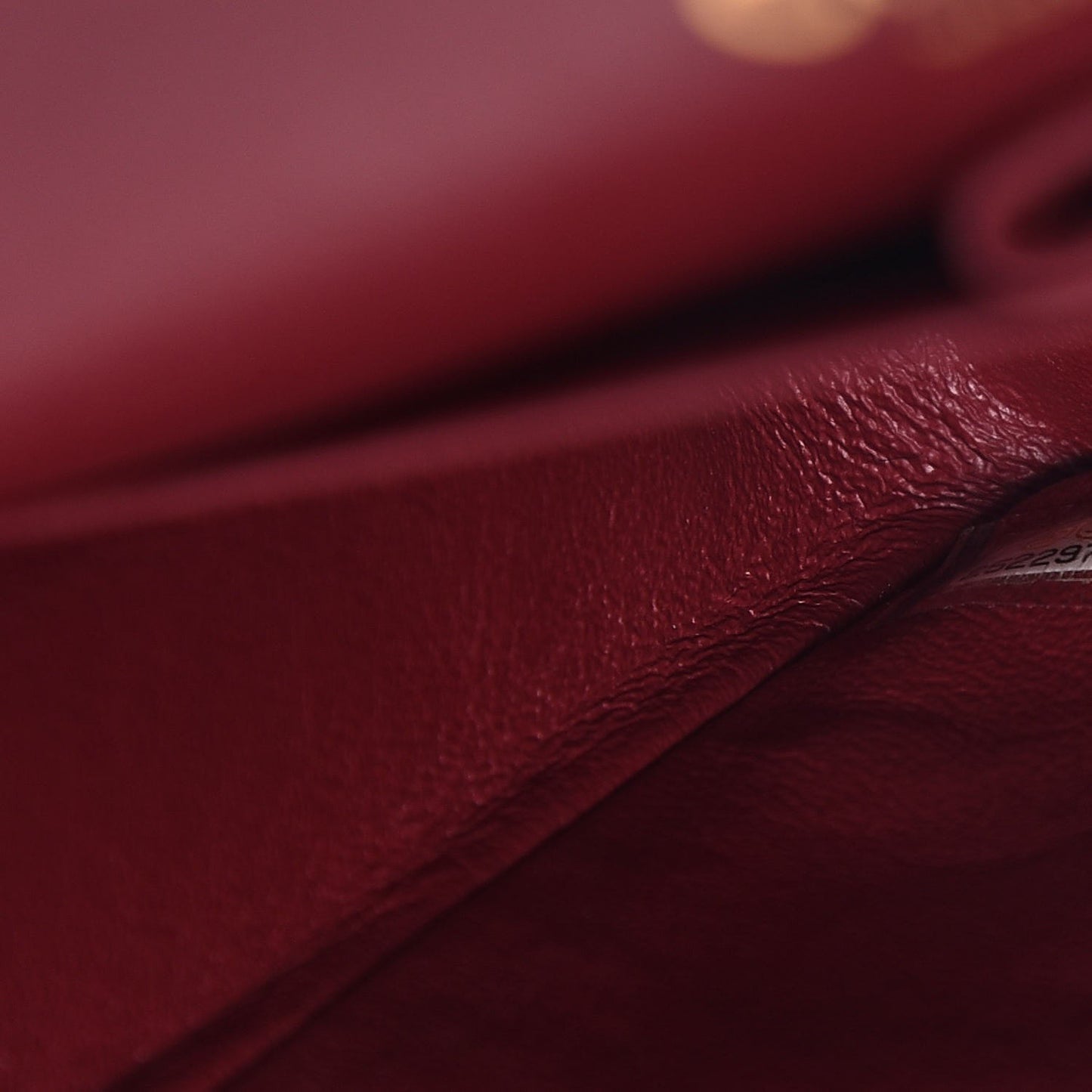 Caviar Quilted Medium Double Flap Dark Red
