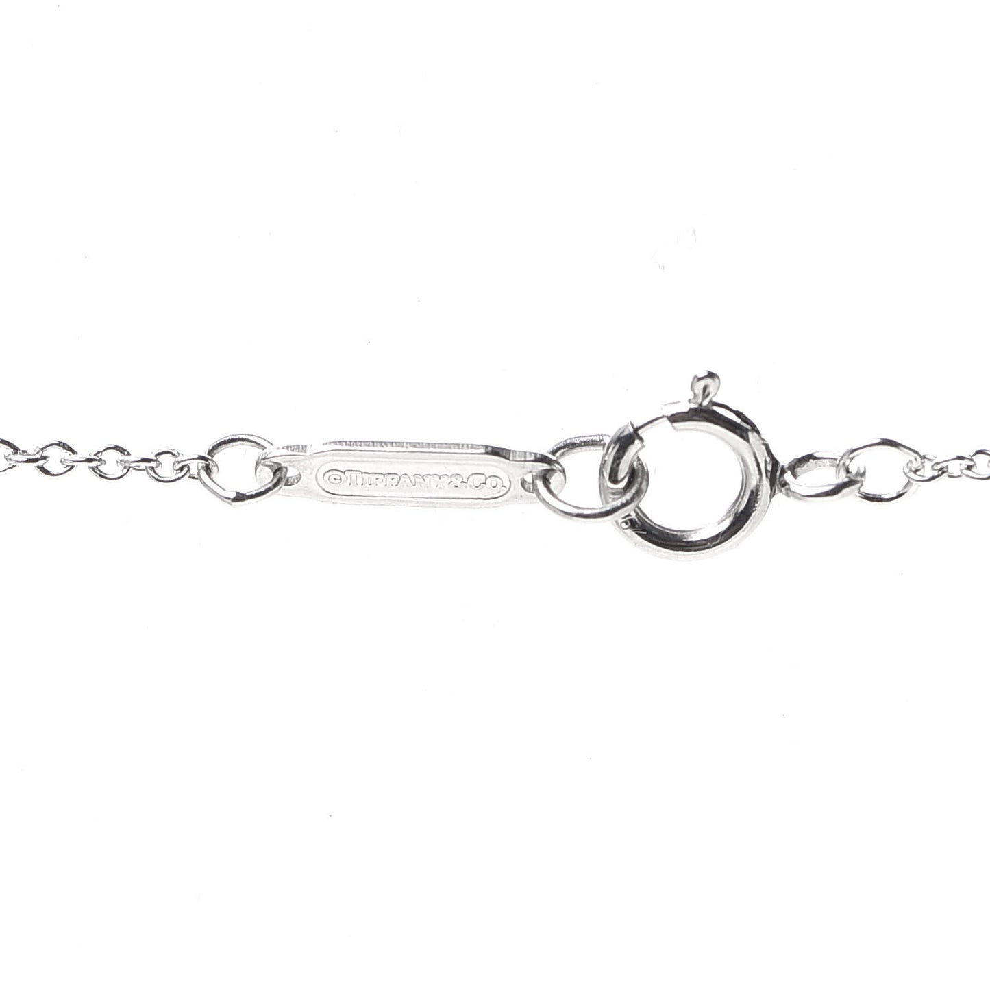 Platinum Diamond Small Heart Lock Pendant Necklace