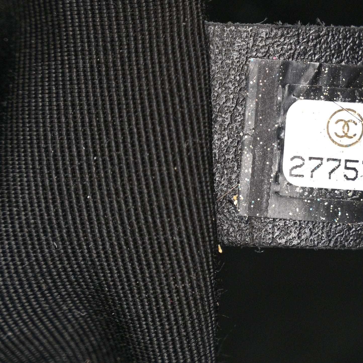 Calfskin Stitched Small Covered CC Flap Bag Black