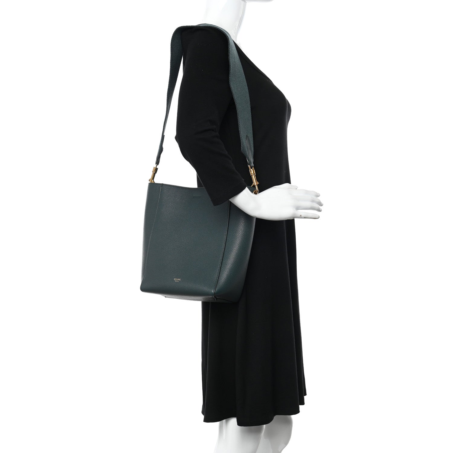 Celine Soft Grained Calfskin Small Sangle Bucket Bag Amazone 2 of 12