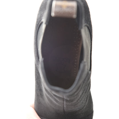 Louis Vuitton Suede Monogram Uniformes Cap Toe Chelsea 80mm Ankle Boots 38.5 Black 7 of 12