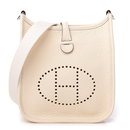 Hermes Taurillon Clemence Amazone Evelyne TPM Nata Craie 1 of 10
