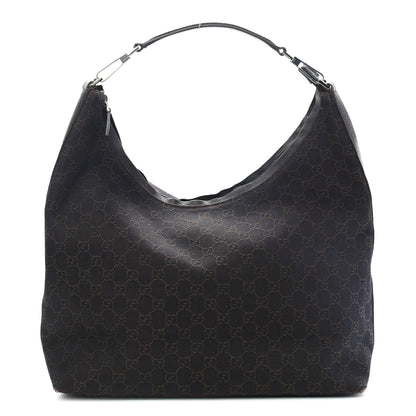 Gucci Denim Monogram Hobo Dark Brown 1 of 11