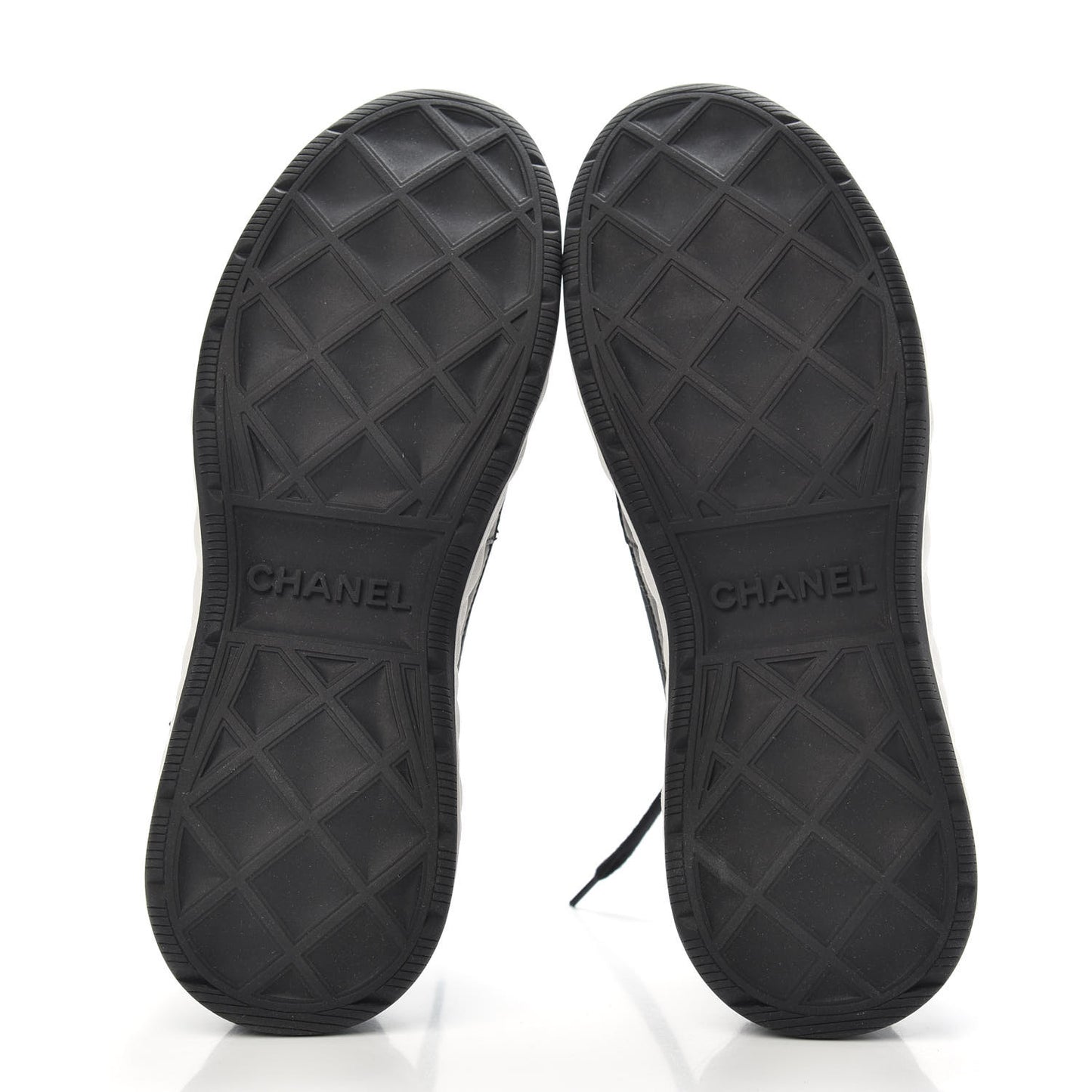 Velvet Calfskin Mixed Fibers CC Sneakers 41 Black