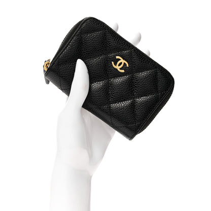 Chanel Caviar Quilted Classic Zipped Coin Purse Black 2 of 8
