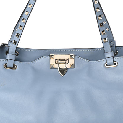 Valentino Garavani Vitello Medium Rockstud Tote Light Stone 7 of 9