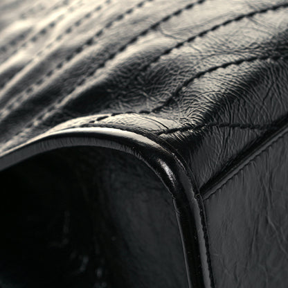 Saint Laurent Crinkled Calfskin Matelasse Monogram Medium Niki Shopper Tote Black 11 of 12
