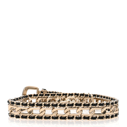 Chanel Calfskin Lambskin Metal Chain Belt 70 28 Black 2 of 6
