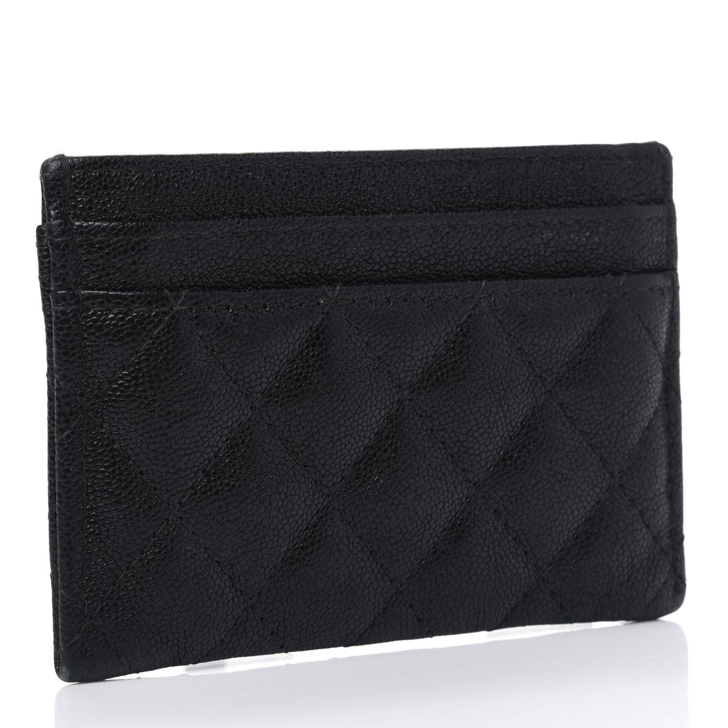 Caviar Quilted Boy Card Holder Black