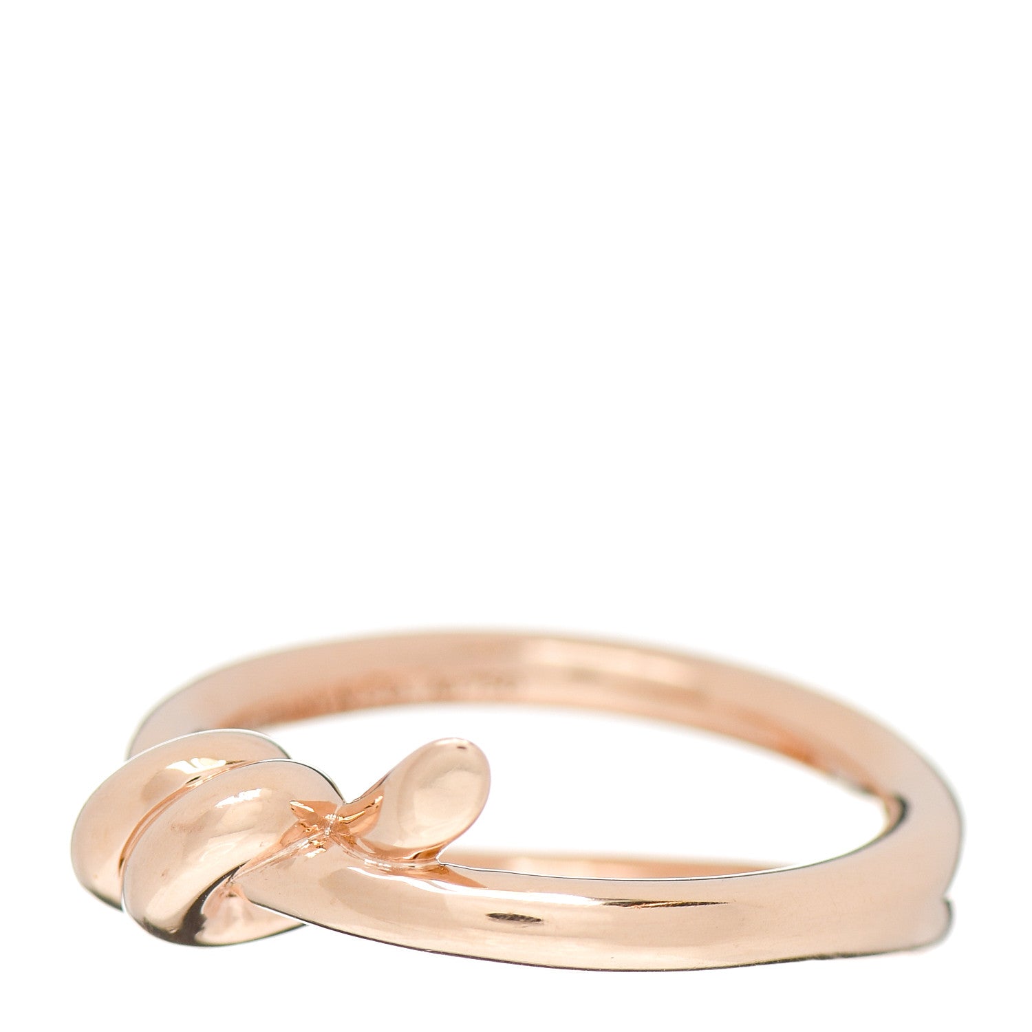 Tiffany 18K Rose Gold Knot Double Row Ring 54 6.75 3 of 6