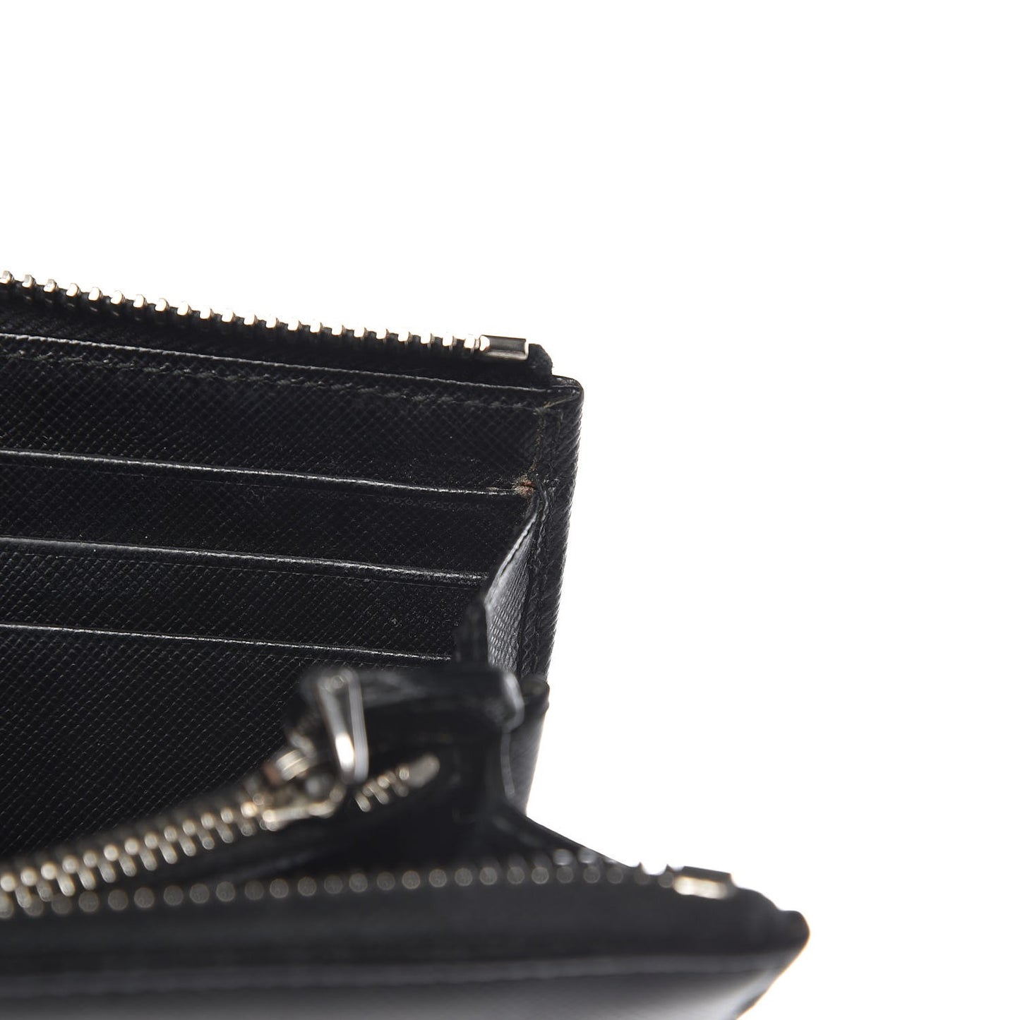 Saffiano Zip Around Wallet Nero Black