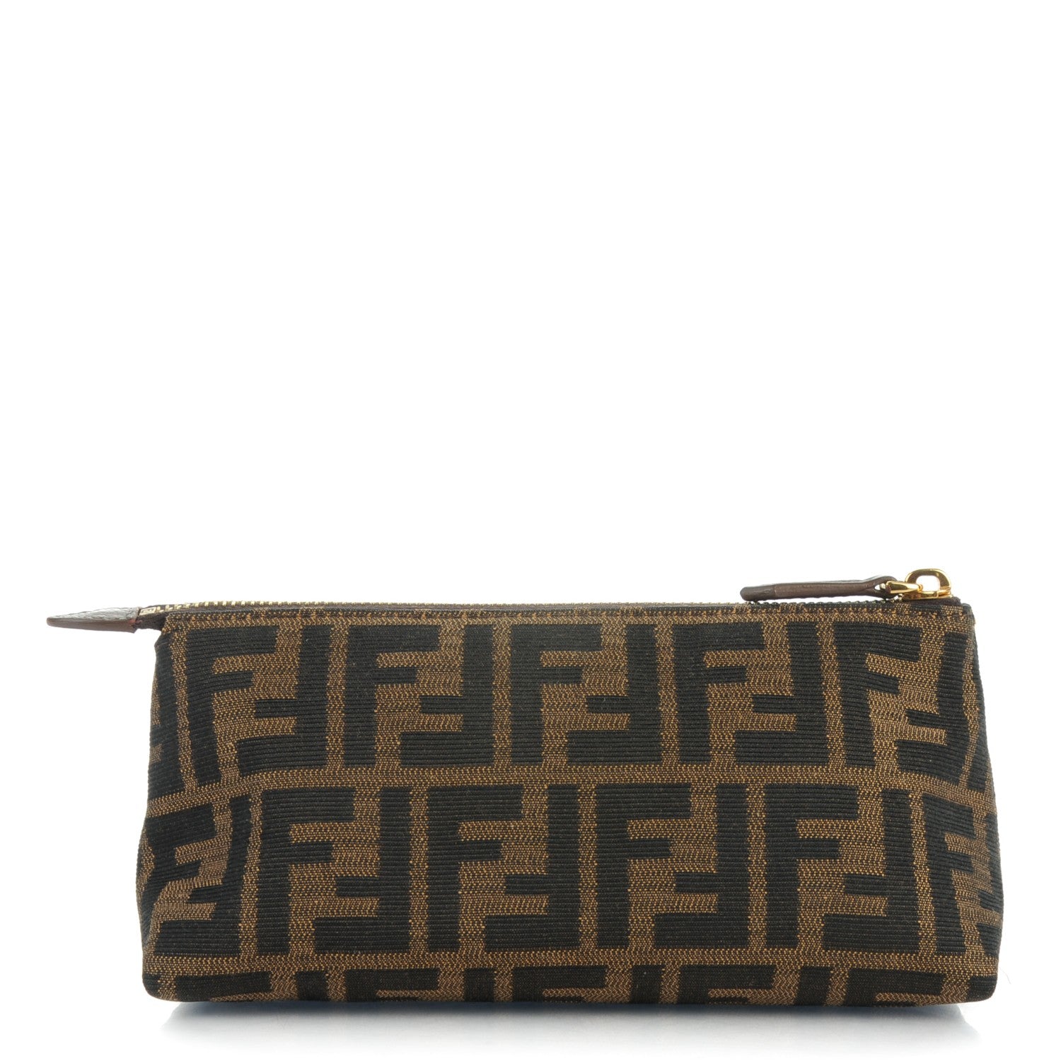 Fendi Zucca Vitello Artic Cosmetic Pouch Tobacco Castagna 1 of 7
