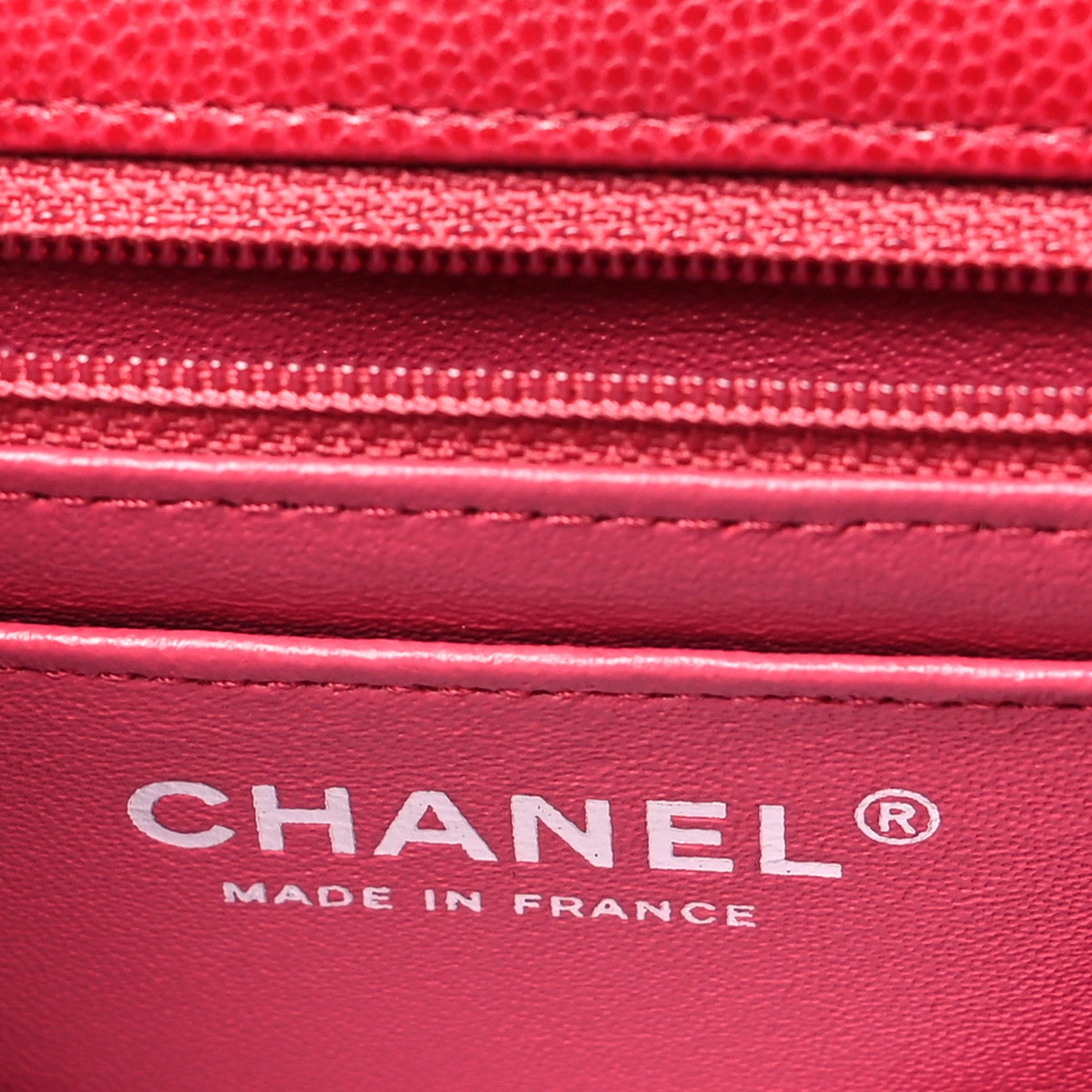 Chanel Caviar Quilted Mini Rectangular Flap Red 6 of 10