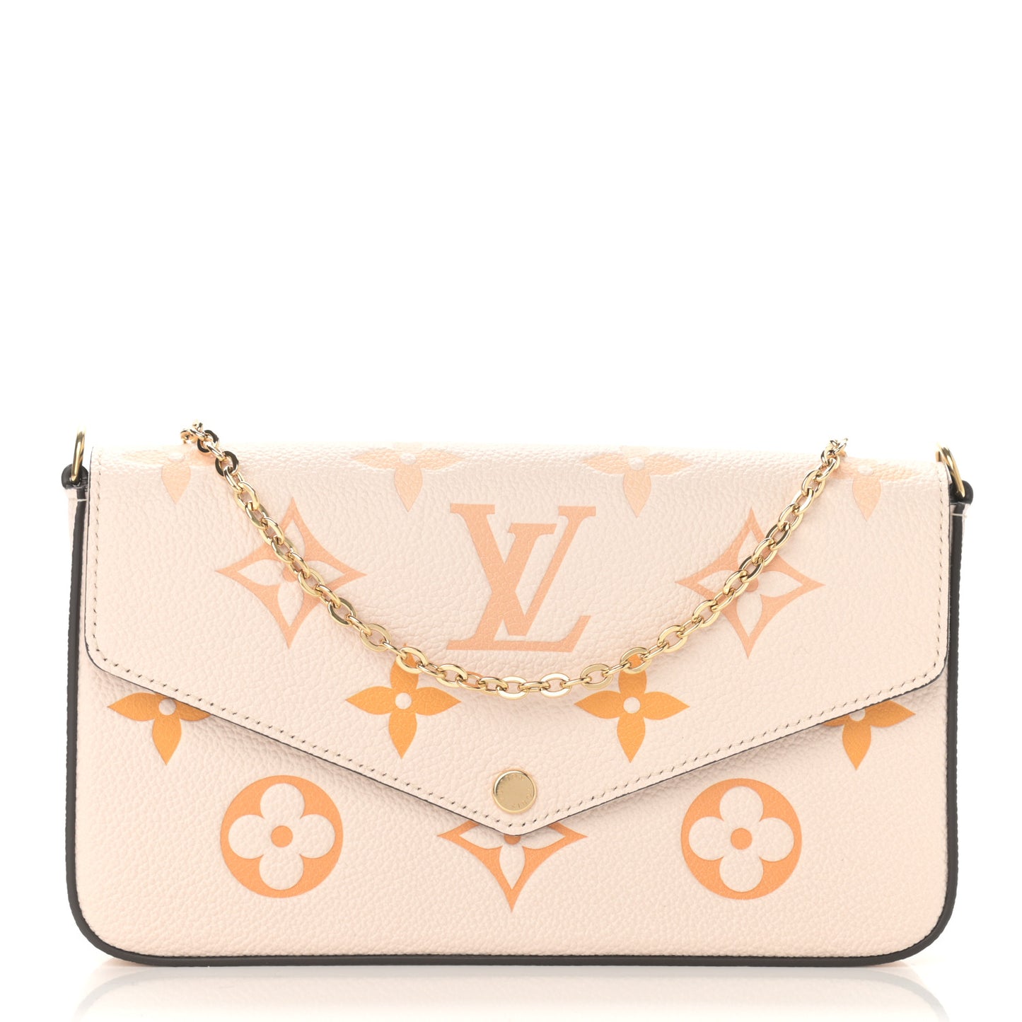 Empreinte Monogram Giant By The Pool Felicie Pochette Chain Wallet Cream Saffron