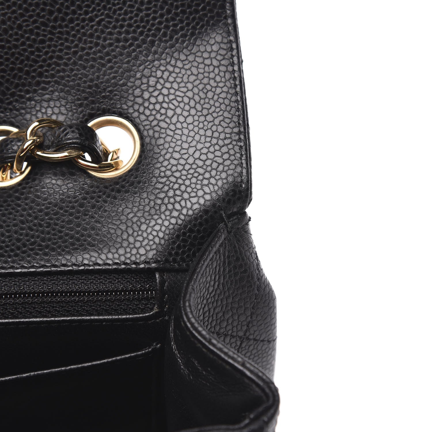 Chanel Caviar Quilted Jumbo Single Flap Black 11 of 12