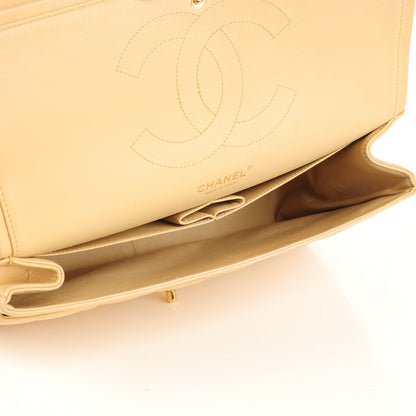 Chanel Lambskin Quilted Jumbo Double Flap Beige 5 of 8