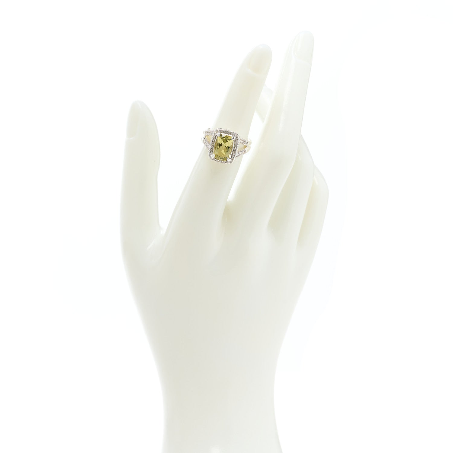 John Hardy Sterling Silver Green Amethyst Diamond 10mm Classic Chain Batu Ring 49 5 2 of 8