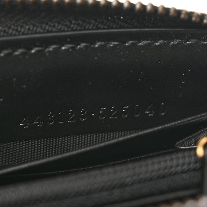 Gucci Calfskin Matelasse GG Marmont Zip Around Wallet Black 7 of 9