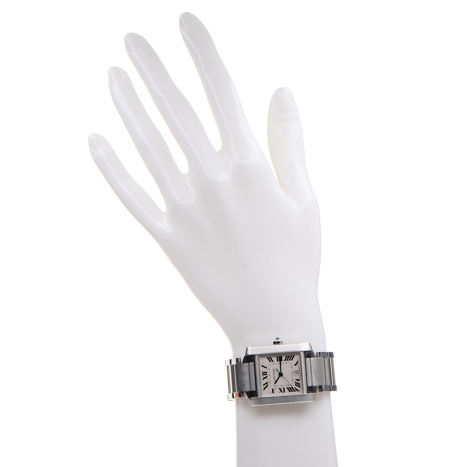 Cartier Stainless Steel 28mm Tank Francaise Automatic Watch 2 of 10