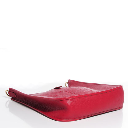 Hermes Taurillon Clemence Evelyne GM Rouge H 4 of 15