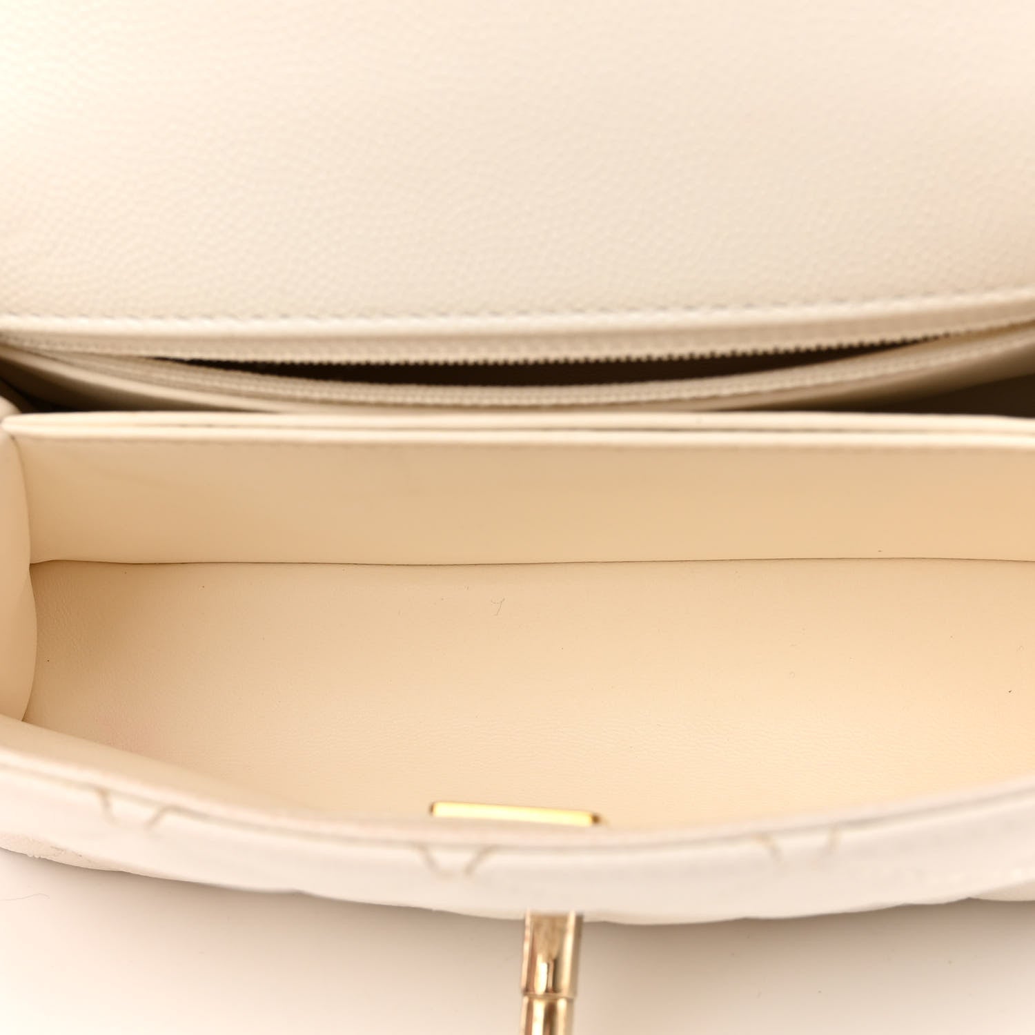 Chanel Caviar Quilted Mini Coco Handle Flap White 4 of 13