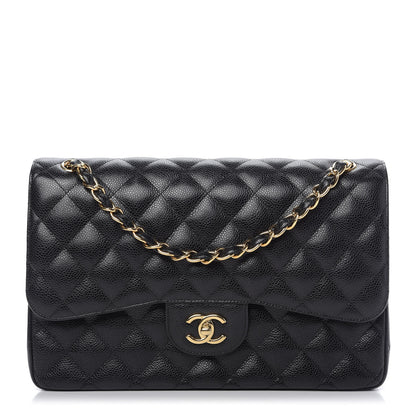 Chanel Caviar Quilted Jumbo Double Flap Black 1 of 10